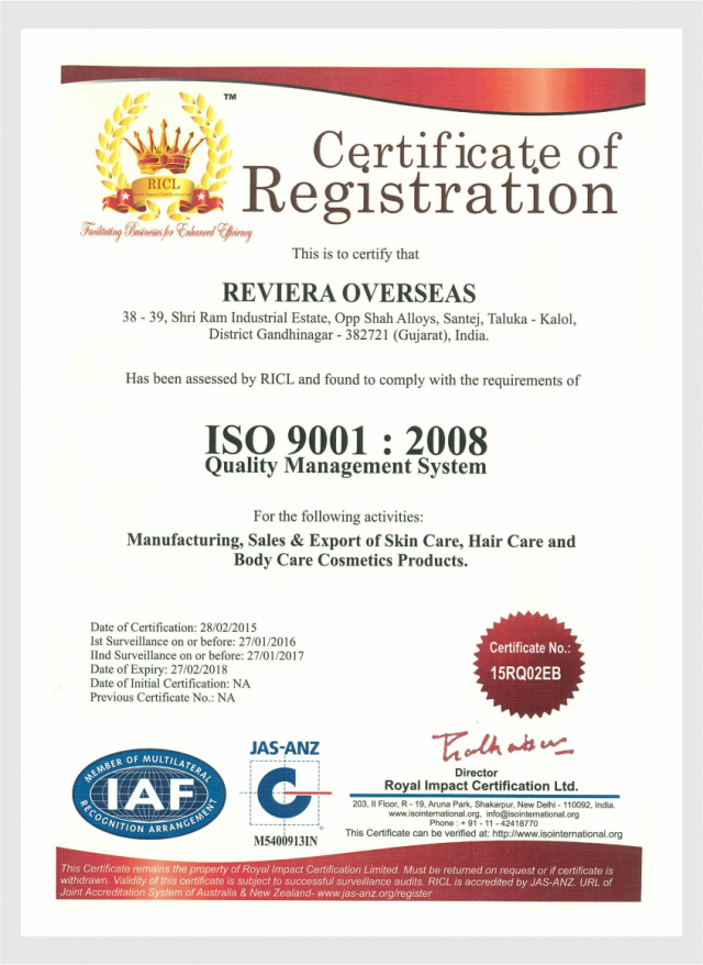 Certificate of Registration